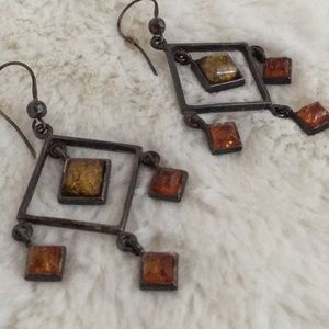 Jewelry - Amber Dangling Earrings Jewelry - Amber Dangling Earrings